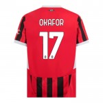 Nogometni Dresovi A.C. Milan Okafor 17 Dječji Domaći 2024-25 Kratkih Rukava